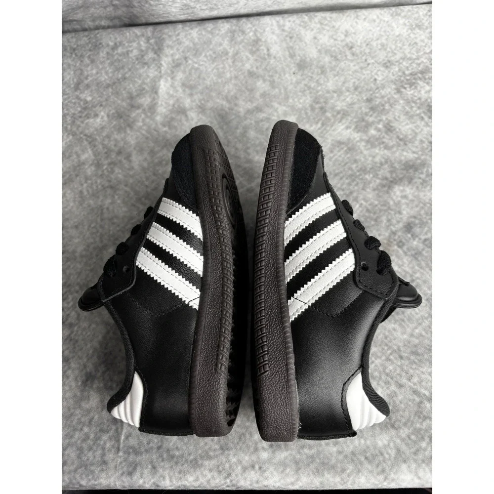 Adidas Little Kids Black White Classic OG Samba Indoor Soccer Casual Shoes Sz 11